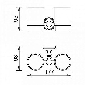 Стакан для зубных щеток Aquanet 4684D купить в интернет-магазине сантехники Sanbest