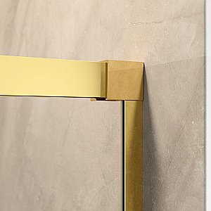 Душевой уголок Radaway Idea Gold KDJ 140х80 L стекло прозрачное/профиль золото купить в интернет-магазине Sanbest