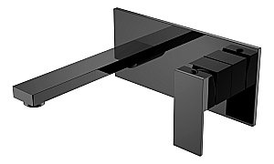 Cмеситель для раковины Boheme QUBIC Shinny Gun Metal 475-SGM антрацит глянец купить в интернет-магазине сантехники Sanbest