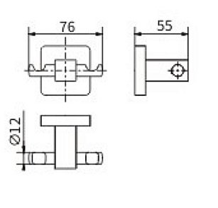 Крючок CeramaLux Quadro 61901 хром купить в интернет-магазине сантехники Sanbest
