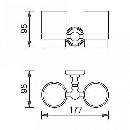 Стакан для зубных щеток Aquanet 4684D купить в интернет-магазине сантехники Sanbest