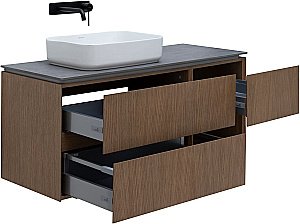 Тумба с раковиной Allen Brau INFINITY 120 L натуральный дуб для ванной в интернет-магазине Sanbest