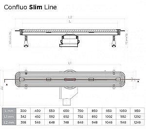 Душевой трап Pestan Confluo Slim Line 950+ купить в интернет-магазине Sanbest