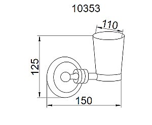 Стакан для зубных щеток Boheme Hermitage 10323 купить в интернет-магазине сантехники Sanbest