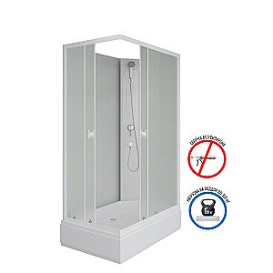 Душевая кабина Niagara Promo P110/80/26Q/MT/BK 110х80 без крыши, матовое/профиль белый купить в интернет-магазине Sanbest