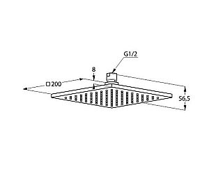 Верхний душ Kludi A-QA 644200500 купить в интернет-магазине сантехники Sanbest