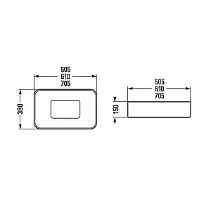 Раковина накладная Vincea 70,5 VBS-50470 белая купить в интернет-магазине Sanbest