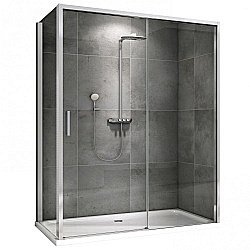 Душевой уголок ABBER Komfort AG93120-S92 120х90 стекло прозрачное/профиль хром купить в интернет-магазине Sanbest