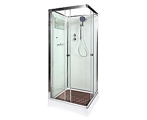 Душевая кабина DTO K408 80x80 без крыши прозрачная/хром купить в интернет-магазине Sanbest