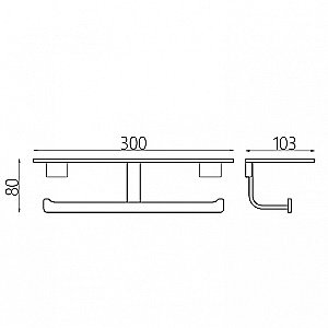 Держатель для туалетной бумаги ABBER Funktion AA1131 хром купить в интернет-магазине сантехники Sanbest