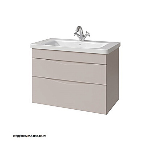 Тумба с раковиной Caprigo Lento 80 два ящика, цвет на выбор/эмаль для ванной в интернет-магазине Sanbest