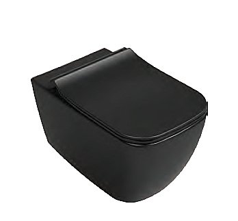 Унитаз подвесной Isvea VEA Cubo 10VA02001SV-2N черный матовый, безободковый купить в интернет-магазине Sanbest
