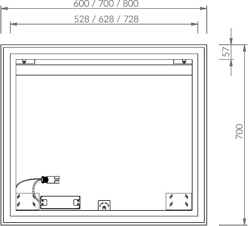 Зеркало с подсветкой Ravak Oblong X000001562 60 в ванную от интернет-магазине сантехники Sanbest