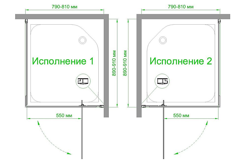 Душевой уголок Royal Bath HPVD RB9080HPVD-C-BL 80х90 матовое стекло/черный профиль купить в интернет-магазине Sanbest