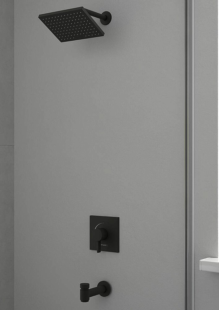 Верхний душ Hansgrohe Vernis Shape 26281670 черный матовый купить в интернет-магазине сантехники Sanbest