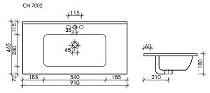 Раковина Ceramica Nova Element CN7002MB купить в интернет-магазине Sanbest