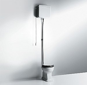 Унитаз SIMAS Londra LO901 с высоким бачком, белый/хром купить в интернет-магазине Sanbest