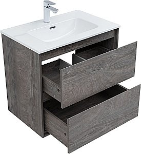 Тумба с раковиной Aquanet Милан 336373/330430 70 дуб рошелье для ванной в интернет-магазине Sanbest