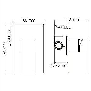 Смеситель для душа WasserKRAFT Abens 2051 купить в интернет-магазине сантехники Sanbest
