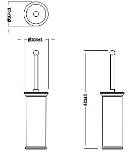 Ершик для унитаза Burlington BUR025C хром/белый купить в интернет-магазине сантехники Sanbest