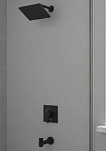 Верхний душ Hansgrohe Vernis Shape 26281670 черный матовый купить в интернет-магазине сантехники Sanbest