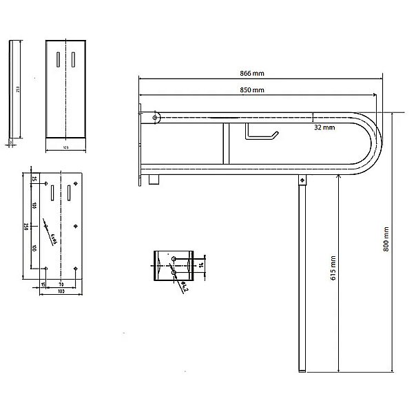 Поручень Bemeta Help 301407323N белый купить в интернет-магазине сантехники Sanbest