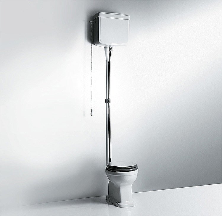 Унитаз SIMAS Londra LO901 с высоким бачком, белый/хром купить в интернет-магазине Sanbest