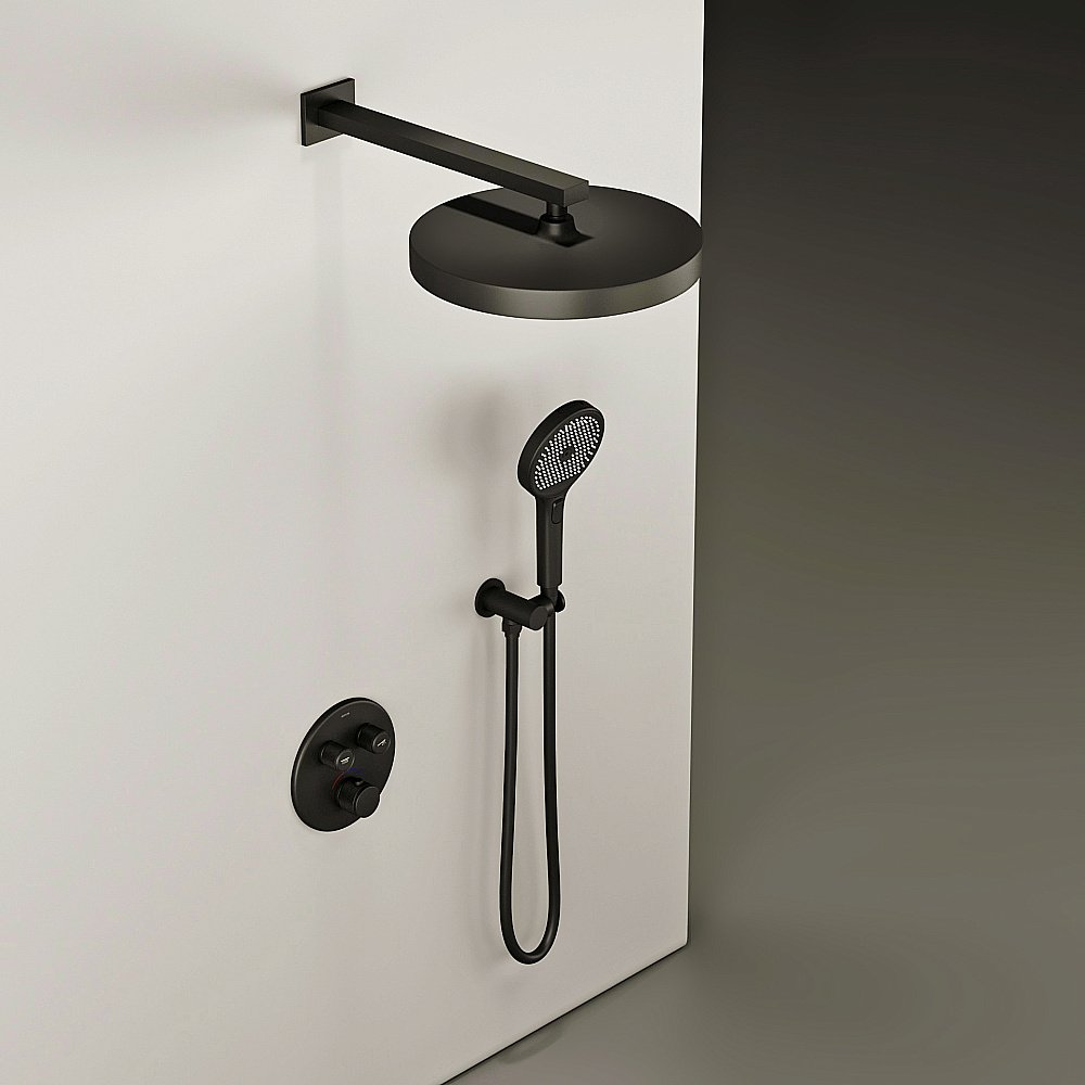 Душевая система Sancos Space SC3006MB черная матовая купить в интернет-магазине сантехники Sanbest