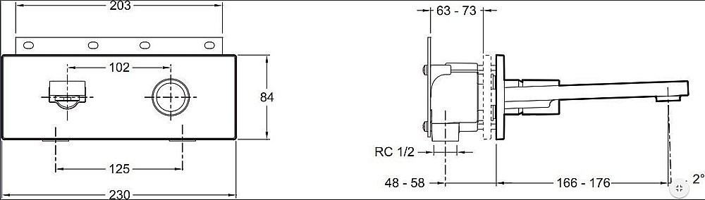 Cмеситель для раковины Jacob Delafon COMPOSED E73061-CP купить в интернет-магазине сантехники Sanbest
