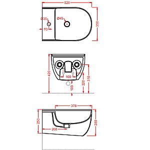 Биде подвесное Artceram The One THB001 Blu Zaffiro купить в интернет-магазине Sanbest