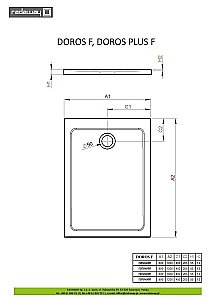 Душевой поддон Radaway Doros Plus F SDRFP1280-01 80x120 белый купить в интернет-магазине Sanbest