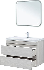 Тумба с раковиной Aquanet Нота New 334206 100 дуб холден для ванной в интернет-магазине Sanbest