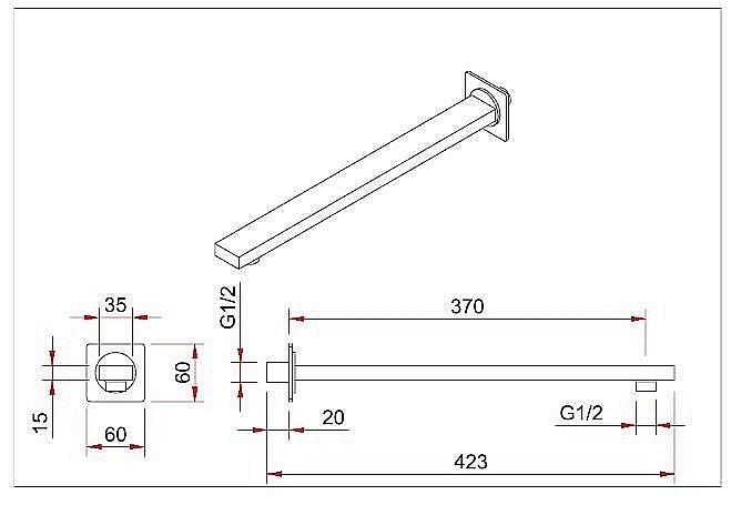 Душевая система Berges VENTAS 73006 черная матовая купить в интернет-магазине сантехники Sanbest