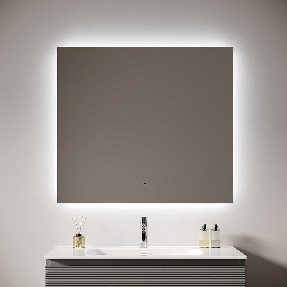 Зеркало с подсветкой Sancos Square 2.0 SQ2.900 90х70 в ванную от интернет-магазине сантехники Sanbest