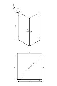 Душевой уголок Ambassador Abner 10011106 100x100 стекло прозрачное/профиль хром купить в интернет-магазине Sanbest
