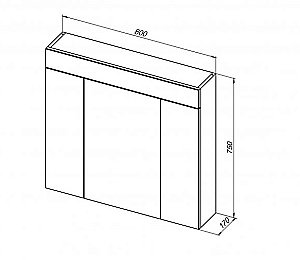 Зеркальный шкаф De Aqua Эколь 184802 80 белый купить в интернет-магазине сантехники Sanbest