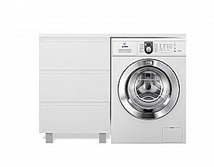 Тумба с раковиной Эстет Dallas Luxe 130 напольная 3 ящика, белая для ванной в интернет-магазине Sanbest