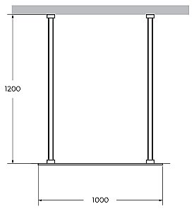 Душевое ограждение Cezares LIBERTA-L-2-100-120-BR-Cr стекло бронзовое/профиль хром купить в интернет-магазине Sanbest