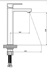 Смеситель для раковины GPD Pedra Colored MSL160-S черный купить в интернет-магазине сантехники Sanbest
