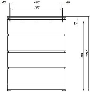 Комод Aquanet Сканди 302542 80 Дуб крафт для ванной в интернет-магазине сантехники Sanbest