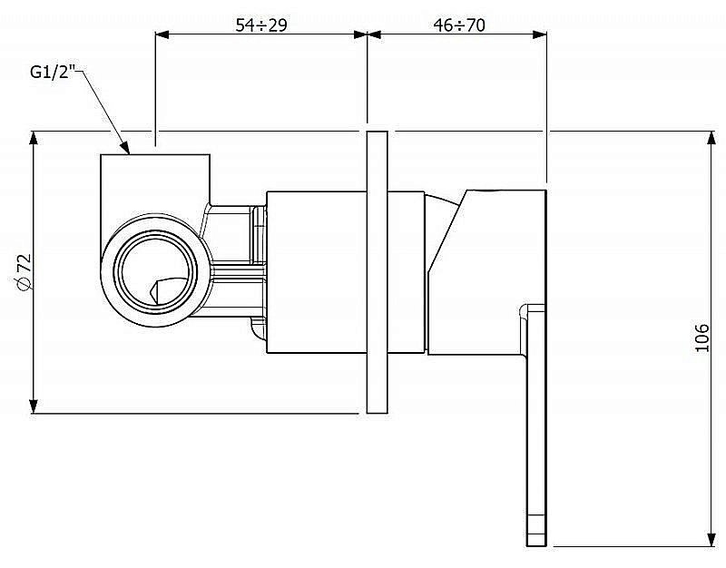 Смеситель для душа Cezares Glam DIM английское золото купить в интернет-магазине сантехники Sanbest