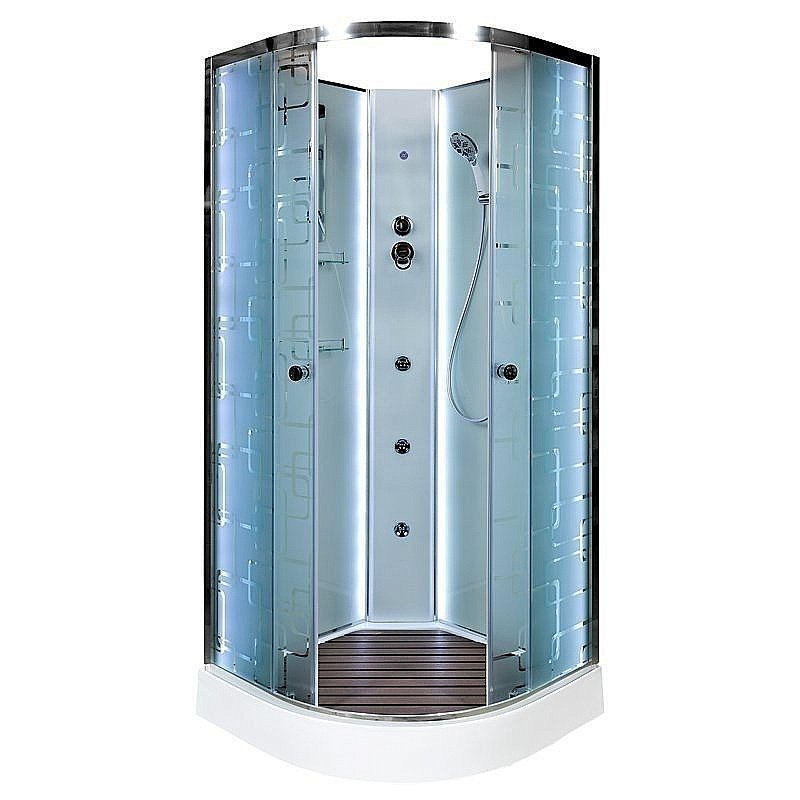 Душевая кабина DTO ЕМ1580 N LED с гидромассажем 80х80 купить в интернет-магазине Sanbest