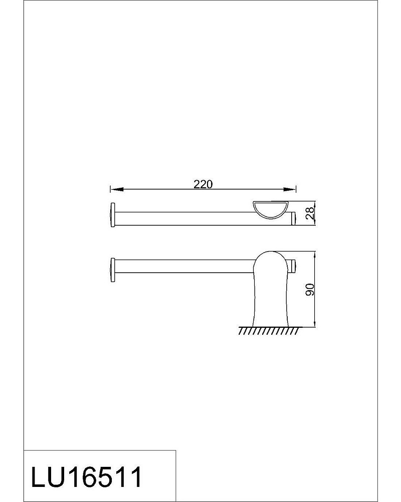 Полотенцедержатель Rush Luson LU16511 22 cm купить в интернет-магазине сантехники Sanbest