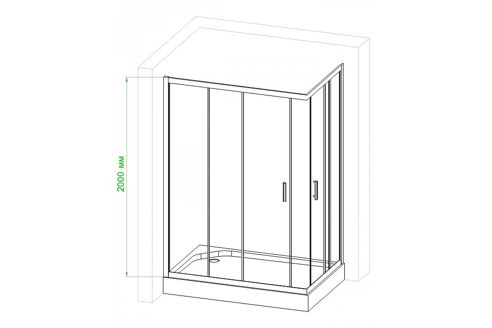 Душевой уголок Royal Bath RB80HPD-T-BL 80х80 прозрачный купить в интернет-магазине Sanbest
