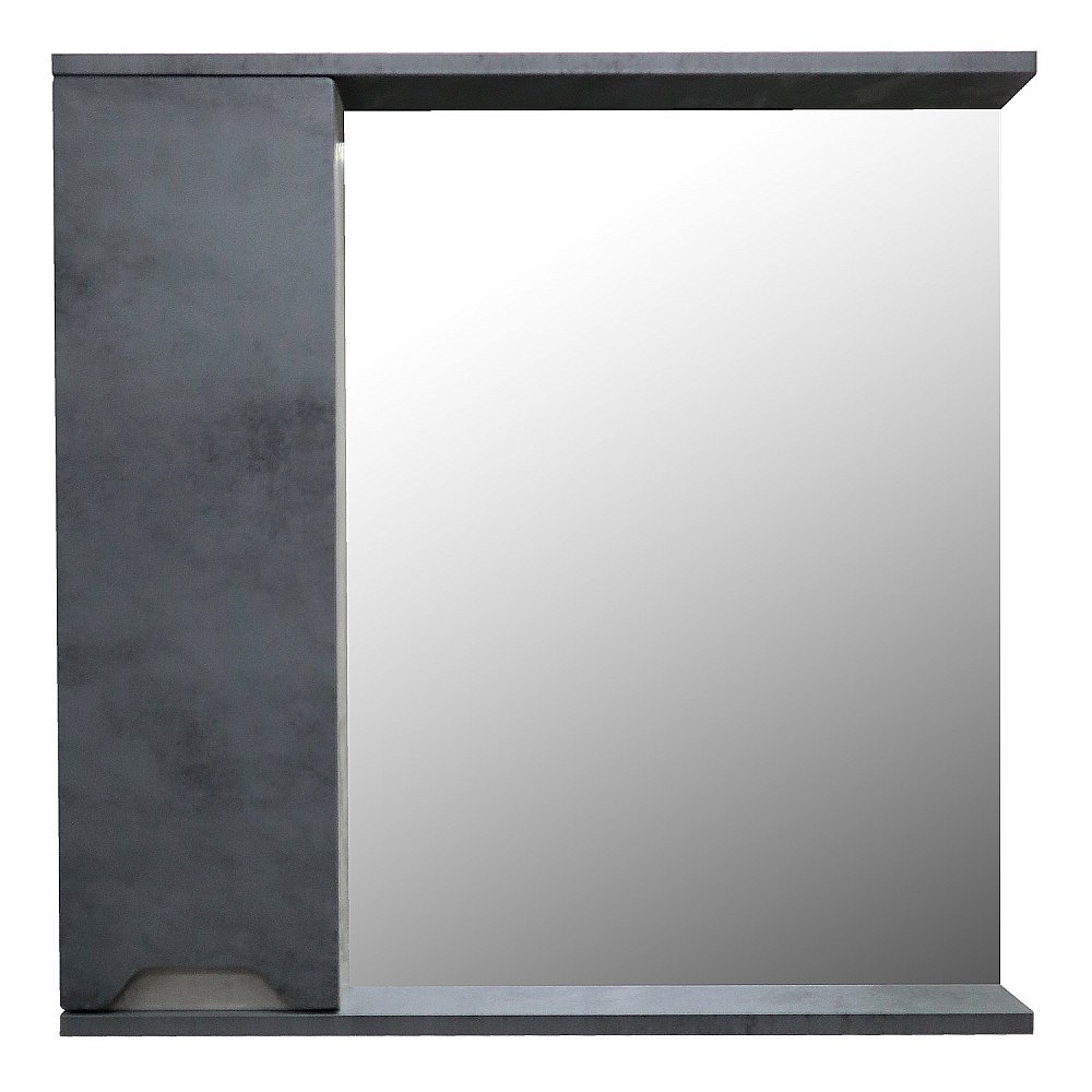 Зеркало со шкафом Loranto Florena 70 темный бетон в ванную от интернет-магазине сантехники Sanbest