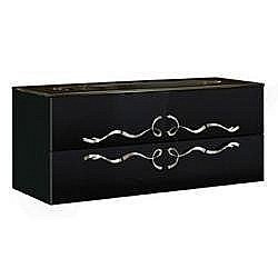 Тумба под раковину Clarberg Due amanti 120 черная декор хром купить в интернет-магазине сантехники Sanbest