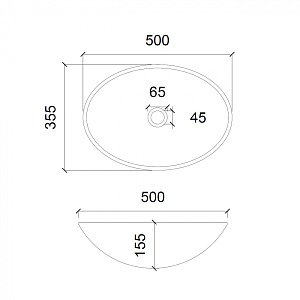 Раковина накладная ABBER Glas AK2303 прозрачная купить в интернет-магазине Sanbest