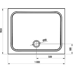 Душевой поддон Ravak Galaxy Pro Chrome Gigant 100x90 купить в интернет-магазине Sanbest