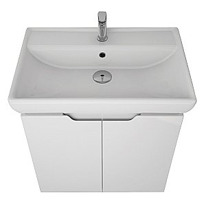 Тумба с  раковиной подвесная/напольная Dreja Q PLUS (D) 70 белый глянец для ванной в интернет-магазине Sanbest