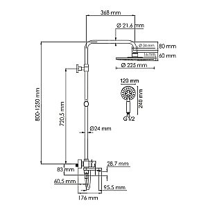Душевая система WasserKraft Mindel 8500 SET2631 белый Soft-touch купить в интернет-магазине сантехники Sanbest